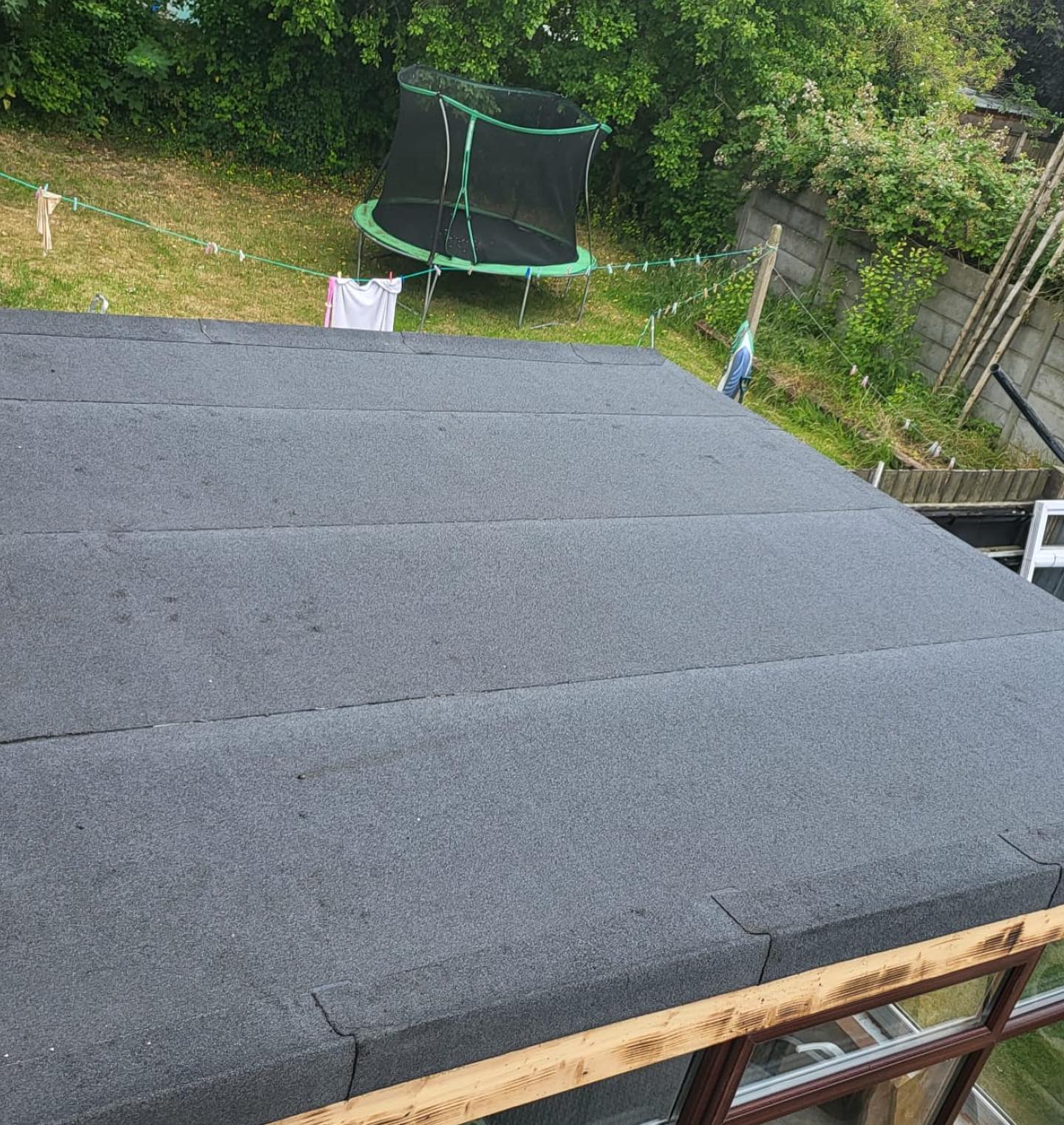 Felt roof of a conservatory